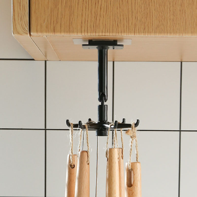 Swivel Hook Bathroom Kitchen Storage Rack.