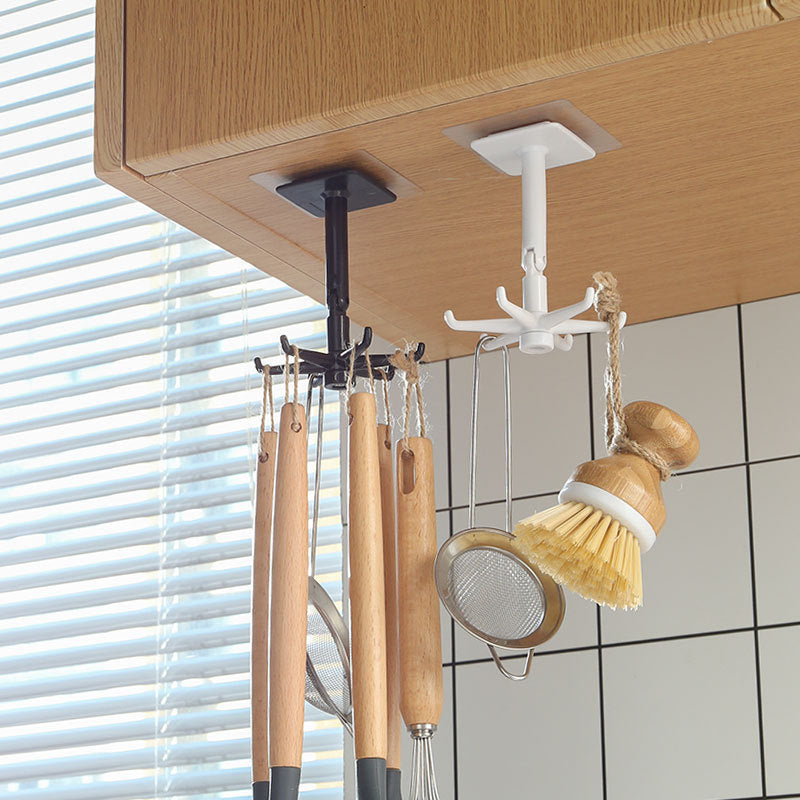 Swivel Hook Bathroom Kitchen Storage Rack.