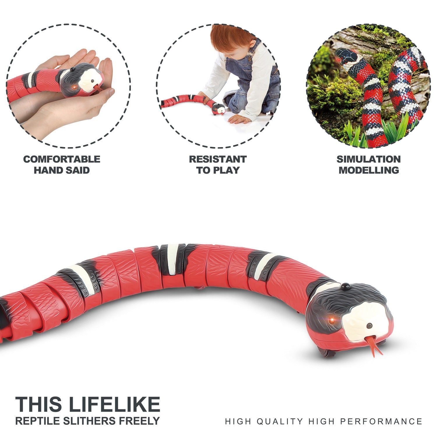 Smart Sensing Interactive Snake - Toys For Cats Dogs Pet