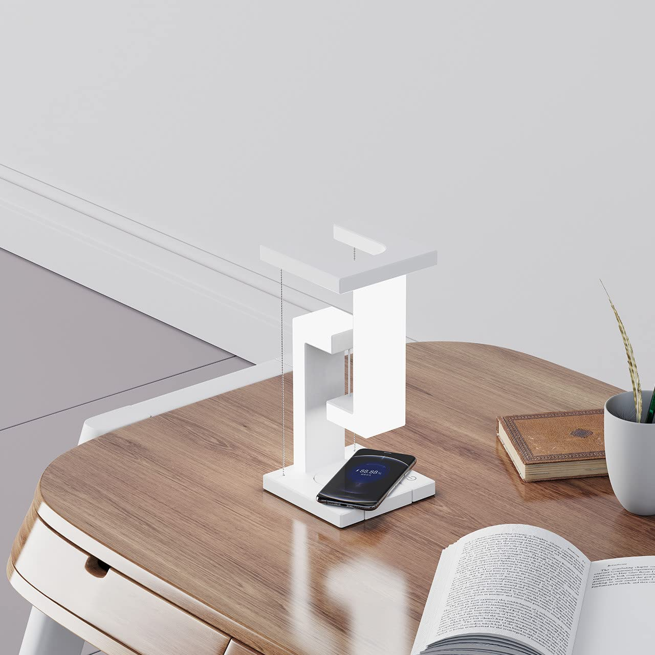 Creative Smartphone Wireless Charging Suspension Table