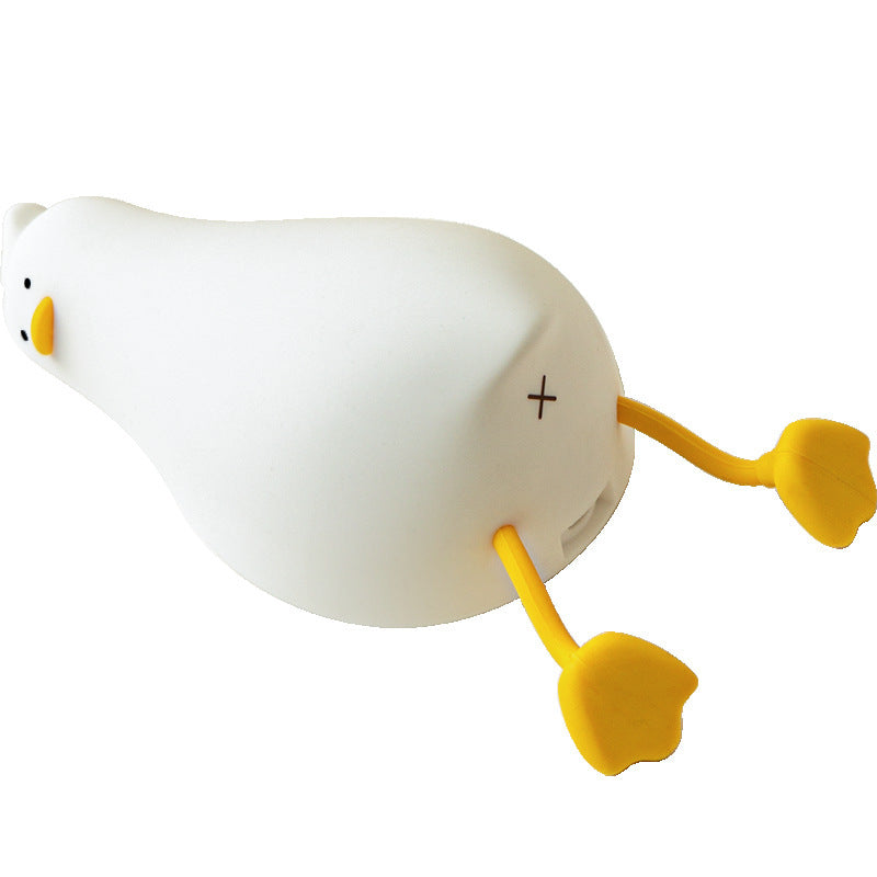 Lie Flat Duck Silicone Night Light Pat Dimming Atmosphere Table Lamp