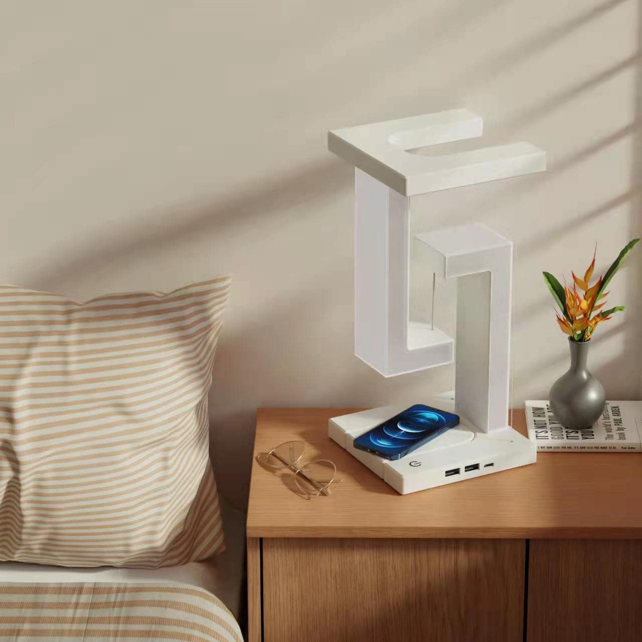 Creative Smartphone Wireless Charging Suspension Table