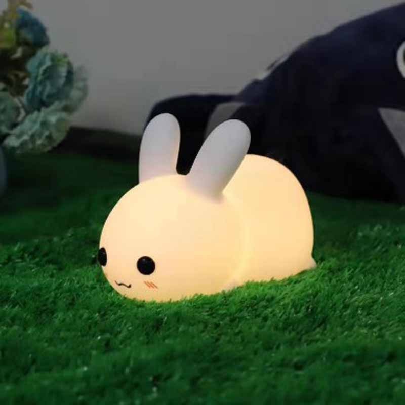 Rabbit LED Night Light Silicone Animal Cartoon Dimmable Lamp