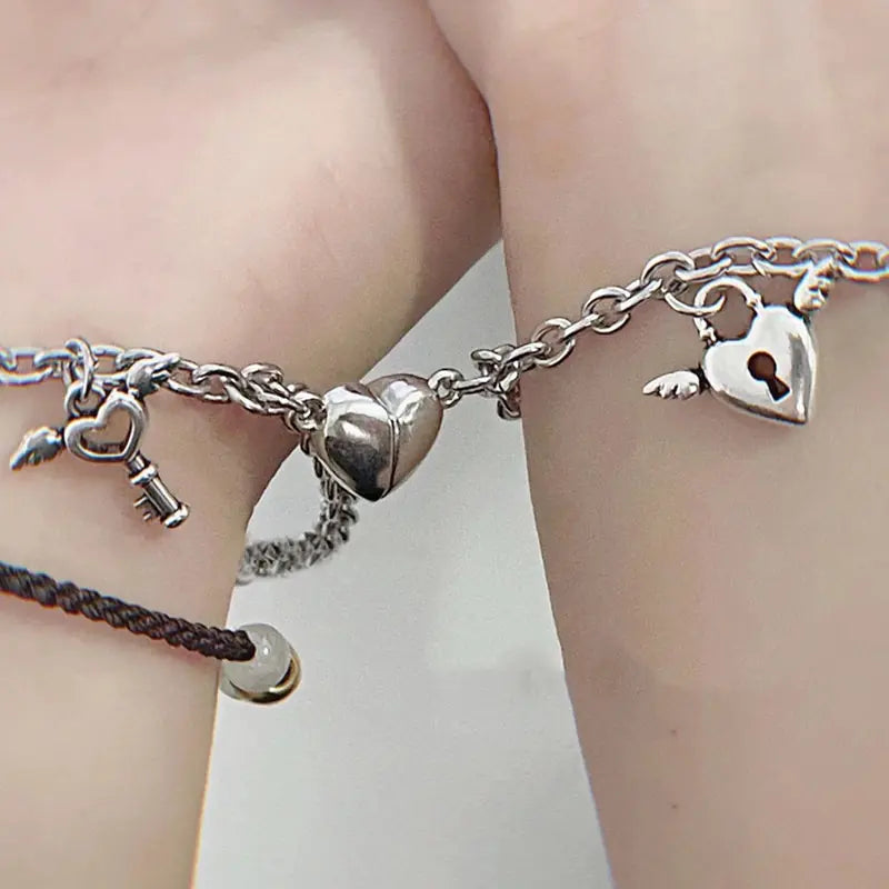 Heart Magnet Bracelet for Lovers