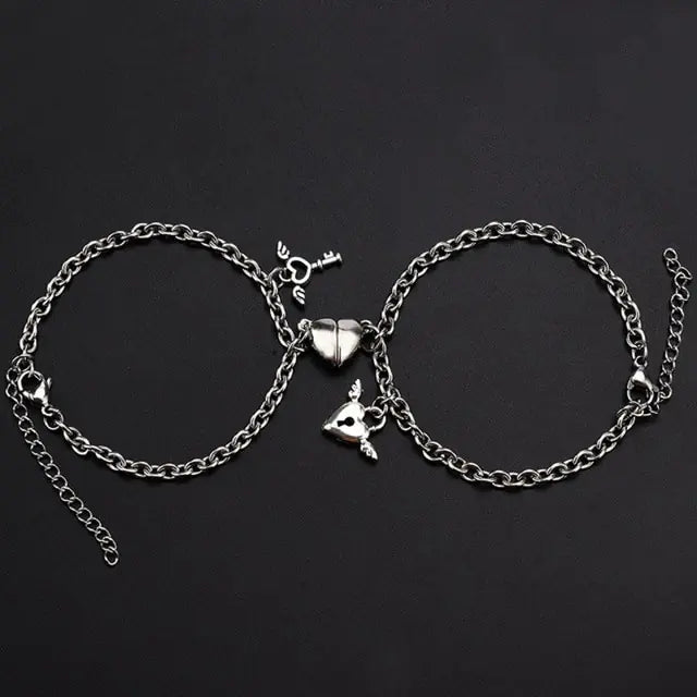 2Pcs Heart Magnet Bracelet for Lovers